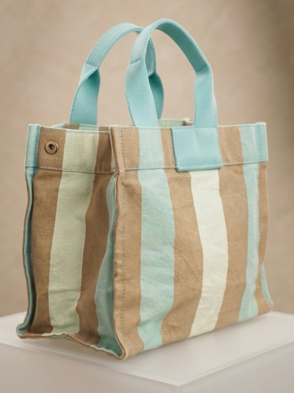 Vintage 1999 Gap Striped Canvas Utility Tote Bag – NWOT Pristine Condition View 5